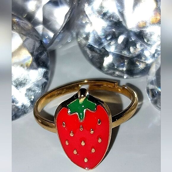 Super cute girls jeweled adjustable ring - Picture 5 of 5